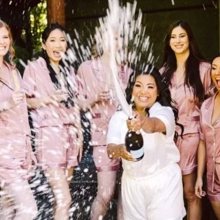 The right way to do the champagne celebration ends with the photographer smelling like champagne all day.