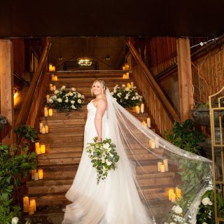 Couldn't go without an epic staircase moment. 

Venue @lordhillfarms 
Coordinated by @kweventsandweddings 
Hair and makeup by @salonmaisoninc 
Floral by @polleninlove