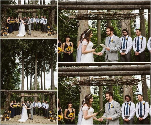 Navy Blue & Sunflowers Lookout Lodge Snohomish Wedding GSquared