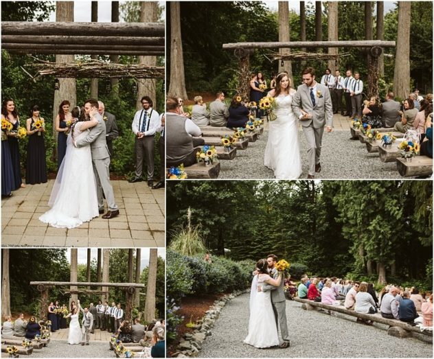 Navy Blue & Sunflowers Lookout Lodge Snohomish Wedding GSquared
