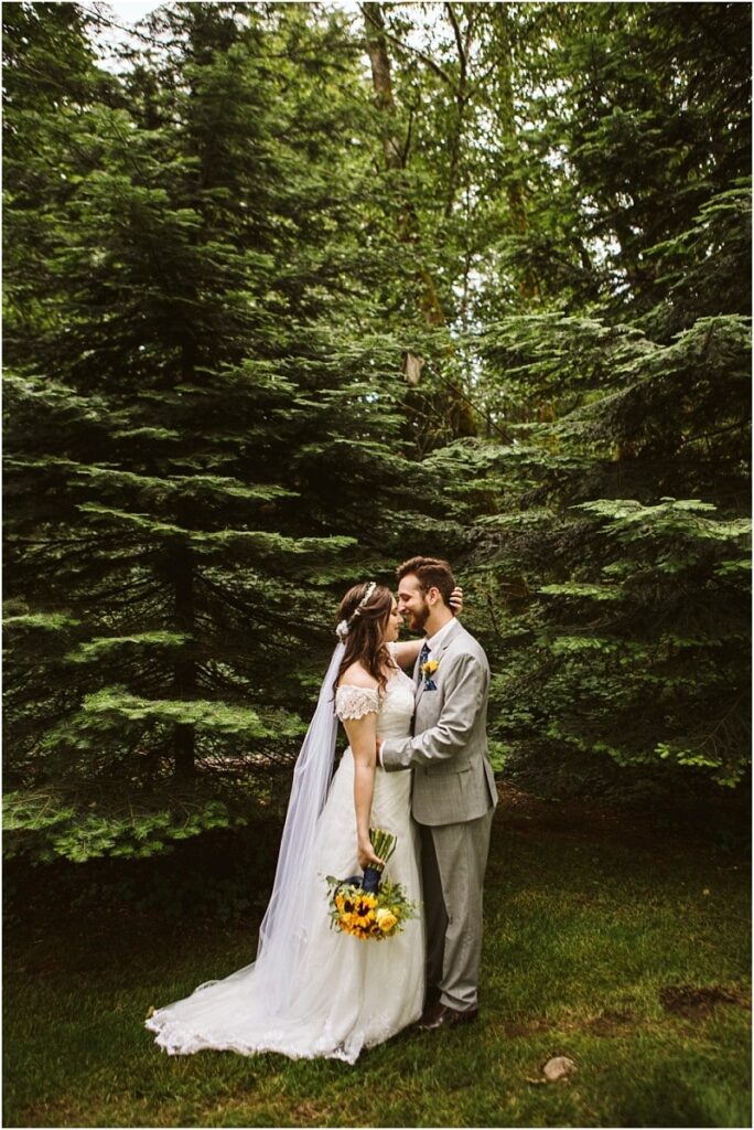 Navy Blue & Sunflowers Lookout Lodge Snohomish Wedding GSquared