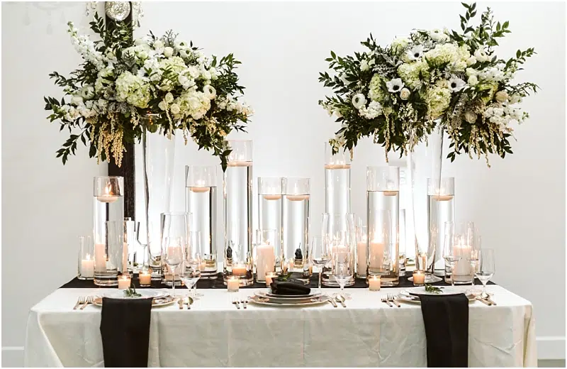 wedding trend black white and green elegance parties on the terrace redmond wa