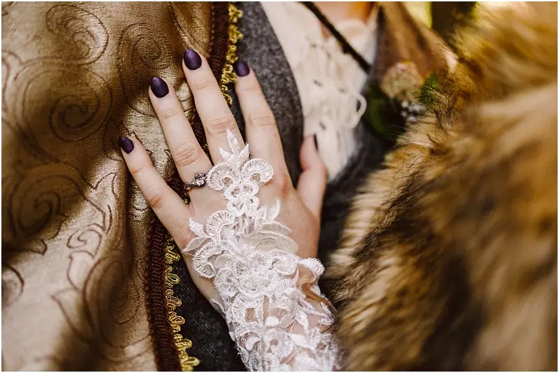 medieval wedding in sedro wooley at sunray shire with celtic fusion vest and cape and cocomelody dress