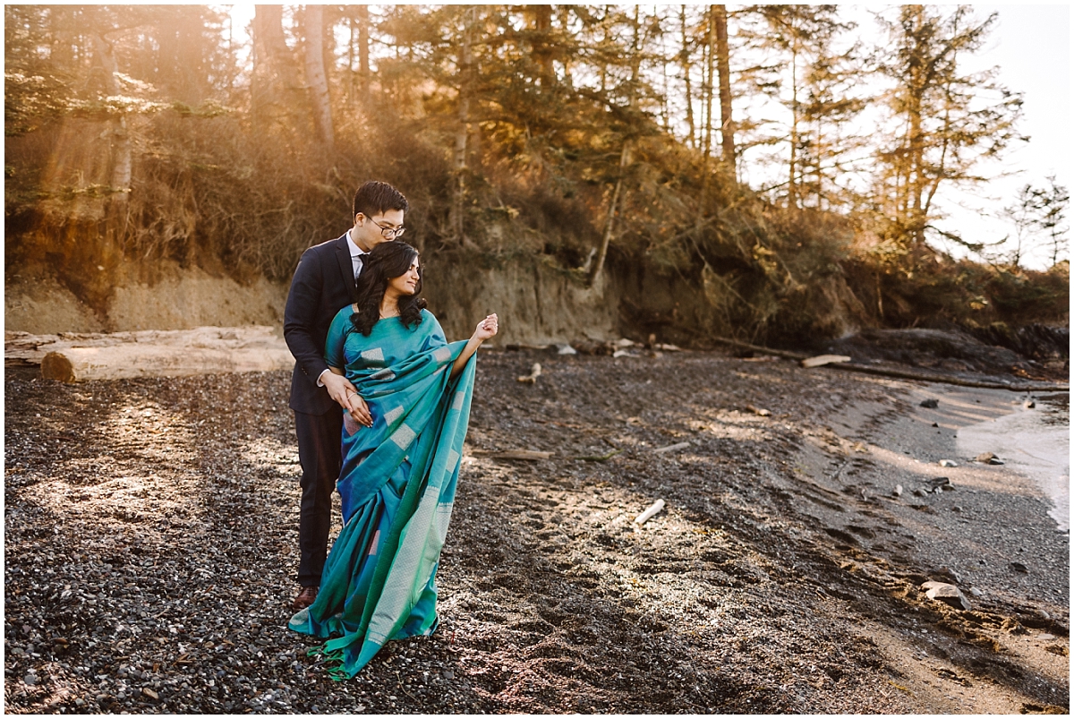 picnic engagement on rosario beach