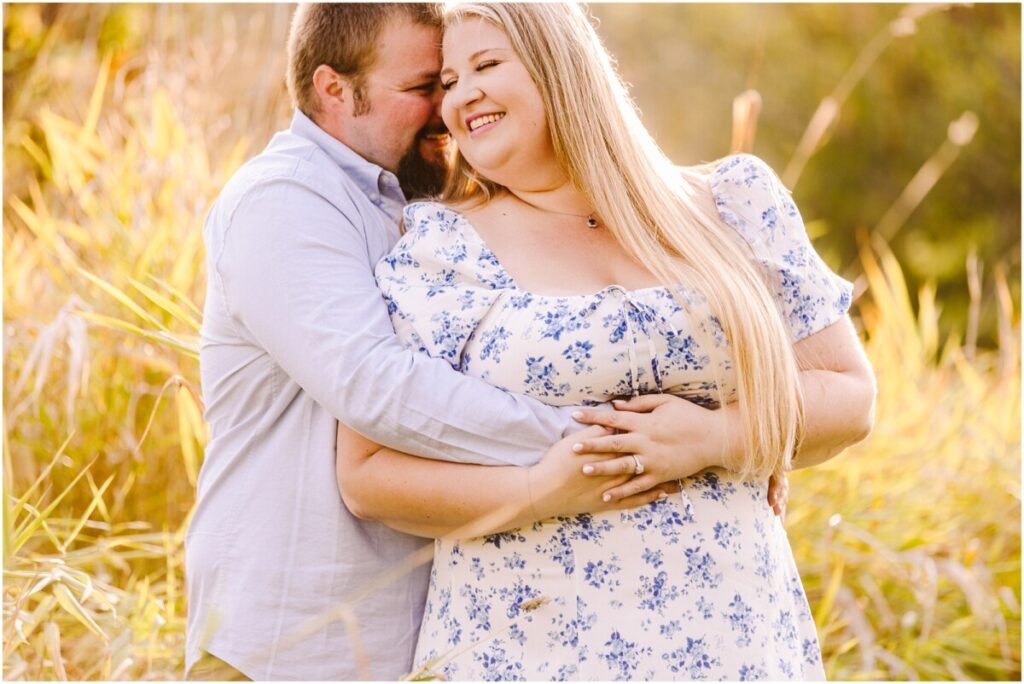 christiansons nursery iverson beach engagement session in the sunset