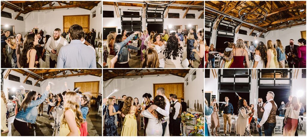 Snohomish Wedding Photographer GSquared Weddings At a lively indoor event in Machias, a group of people dances and celebrates beneath the wooden ceilings and bright lighting. Attendees, dressed in a mix of casual and formal attire, relish the festive atmosphere. Serving Seattle, Snohomish and Orlando